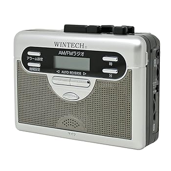 【中古】【39shop】WINTECH★アラームクロック搭載 AM/FMラジオ付テープレコーダー シルバー FMワイドバンドモデル PCT-11R(非常に良い)｜アトリエ絵利奈