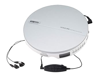【中古】コイズミ ポータブル CDプレーヤー リモコン・イヤホン シルバー SAD-3903/S