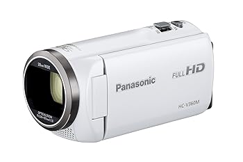 【中古】【39shop】パナソニック★HDビデオカメラ V360M 16GB 高倍率90倍ズーム ホワイト HC-V360M-W(非常に良い)｜アトリエ絵利奈