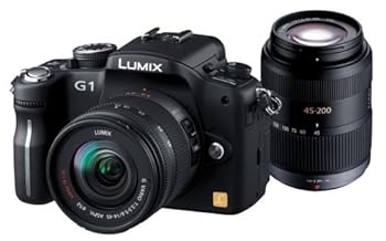 【中古】パナソニック デジタル一眼カメラ LUMIX ルミックス G1 Wレンズキット コンフォートブラック DMC-G1W-K