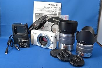 【中古】パナソニック ルミックス ミラーレス一眼カメラ ルミックス GF6 ダブルズームレンズキット 標準ズームレンズ/望遠ズームレンズ ホワイト DMC-GF6