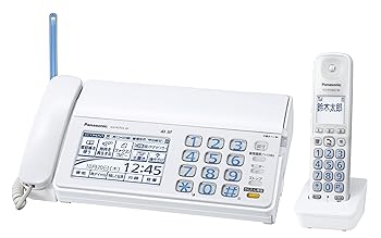【中古】パナソニック おたっくす デジタルコードレスFAX 子機1台 1.9GHz DECT標準尺度遣りかた 白いこと KX-PD703UD-W その他-家電