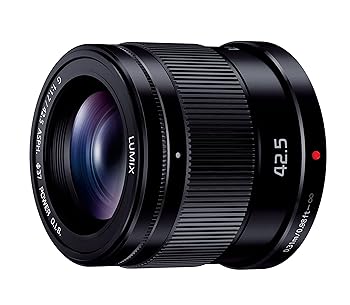 【中古】パナソニックPanasonic 単興味の中心 中望遠水晶体 マイクロフォーサーズ用 ルミックス G 42.5粍/ F1.7 ASPH. / POWER O.I.S. 黒いこと H-HS043-K