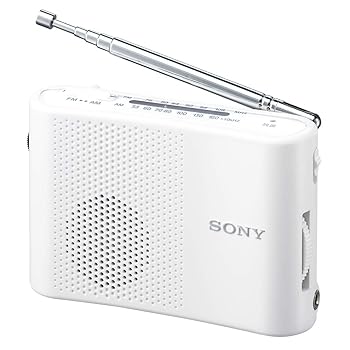 【中古】ソニー FM/AMハンディーポータブルラジオ ホワイト ICF-51/W