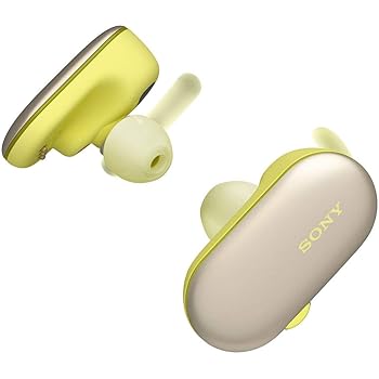 【中古】ソニー 完全ワイヤレスイヤホン WF-SP900 : Bluetooth対応 左右分離型 防水仕様 4GBメモリ内蔵 2018年モデル / マイク /イエロー