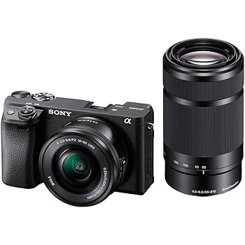 【中古】SONYソニー APS-C ミラーレス一眼カメラ α6400 ダブルズームレンズキットレンズ:SELP1650+SEL55210 ブラック ILCE-6400Y B