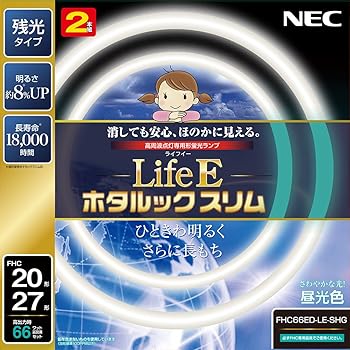 【中古】NEC 丸形スリム蛍光灯FHC LifeEホタルックスリム 66W 20形+27形パック品 昼光色 FHC66ED-LE-SHG