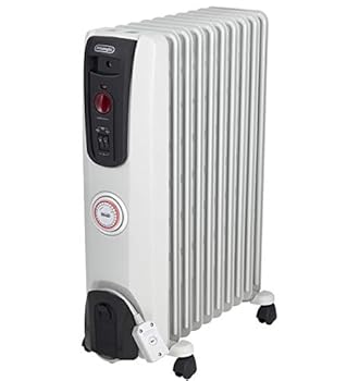 【中古】De'Longhi デロンギ オイルヒーター H771015EFSN-BK 電気ヒーター ゼロ風暖房 静音 乾燥しにくい 表面温度約80℃ 24時間タイマー 安全プラグ 10-