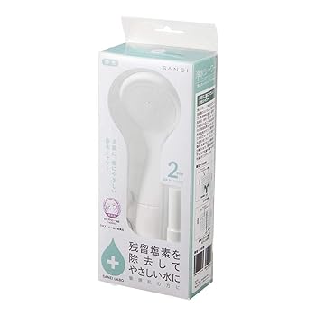 【中古】SANEI 浄水シャワーヘッド カートリッジ2本付 残留塩素除去 髪や素肌に優しい 日本アトピー協会推奨品 PS7963-80XAB-MW2