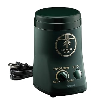 【中古】ツインバード お茶ひき器 お茶ミル 粉末緑茶 緑茶美採 ダークグリーン GS-4671DG
