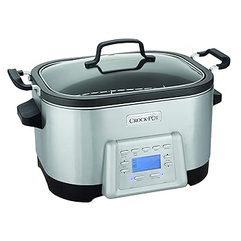 【中古】クロックポット 6クォート米液量 1台5役のマルチクッカー ノンスティックのインナーポット、ステンレススチール製
