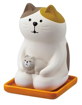 【中古】しっとり壷 子守り三毛猫 ZCB-74731