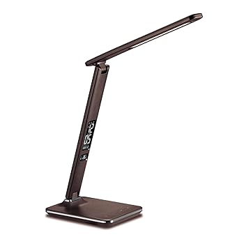 【中古】オリンピアともし火 MotoM モトム LED 商行為勉強机照明ランプ 茶 GS1701C 家電-その他