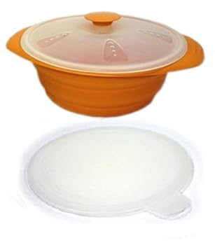 【中古】シリコン折りたたみキャセロール オレンジ