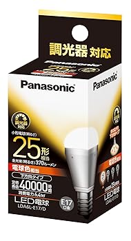 【中古】【39shop】パナソニック★EVERLEDS ミニクリプトン型 LED電球調光器対応・E17口金・小形電球形・電球25W相当・370ルーメン・電球色相当LDA6LE17D(非常に良い)｜アトリエ絵利奈