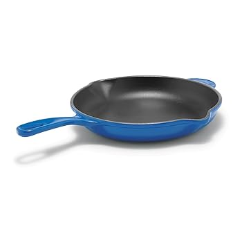 【中古】【39shop】LE★CREUSET エナメル鋳鉄 11?3/4インチ　スキレット N/A ブルー L2024-3059(非常に良い)｜アトリエ絵利奈