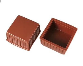 【中古】ハイロジック 脚キャップ45mm角 A-058 茶