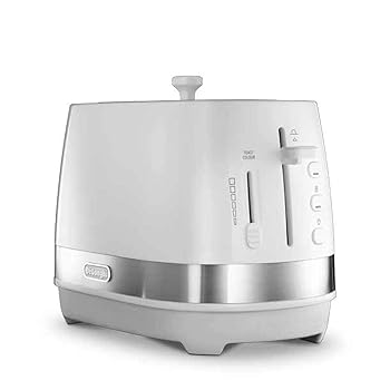 【中古】DeLonghiデロンギ De\u0027Longhiポップアップトースター 活動的 続きもの CTLA2003J-W 乾杯 食麺麭 5~10枚切り 焼き目自然調整6座標軸 埃よけ河馬