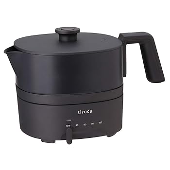 【中古】シロカ おりょうりケトル ちょいなべ 丸洗い可/温度調整機能/容量1L/電気ケトル SK-M151 ブラック 7,027円