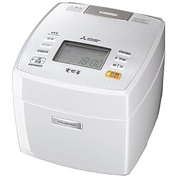 【中古】三菱電機 IHジャー炊飯器 備長炭炭炊釜 5.5合炊き ピュアホワイト NJ-VV106-W