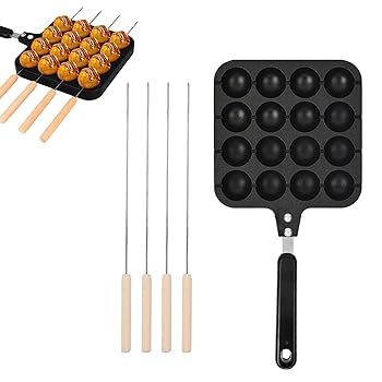【中古】【39shop】たこ焼きパン★焦げ付かない たこ焼きトレー 料理 焼き型 たこ焼きや丸パンケーキ作りに使用するトレイ(非常に良い)｜アトリエ絵利奈