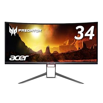 【中古】Acer ゲーミングモニター 見せびらかす 34型 X34Pbmiphzx IPS/非光輝/3440x1440/21:9/300シーディー/4msGTG/HDMI・DisplayPort/デジタル