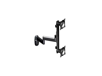 【中古】Chief Flat Panel Dual Vertical Monitor Arm Wall Mount KWD230B - Mounting kit dual articulating arm for 2 LCD displays - black - wall-mo その他-パソコン・周辺機器