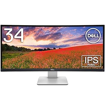 【中古】【39shop】Dell★曲面モニター 34インチ U3415W3年間無輝点交換/広視野角/フレームレス/スピーカー付/UWQHD/IPS非光沢/フリッカーフリー/DP,mDP,HDMIx2/高さ(非常に良い)|アトリエ絵利奈