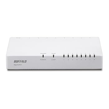 【中古】【39shop】BUFFALO★Giga対応 プラスチック筐体 AC電源 8ポート ホワイト スイッチングハブ ローコスト版 LSW5-GT-8EPL/WH(非常に良い)｜アトリエ絵利奈