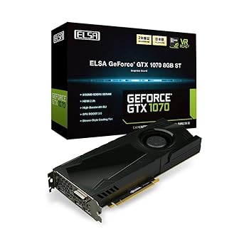 【中古】【39shop】ELSA★GeForce GTX 1070 8GB ST グラフィックスボード VD6122 GD1070-8GERST(非常に良い)｜アトリエ絵利奈