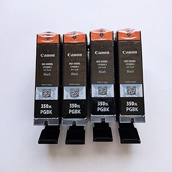 【中古】BCI-350XLPGBK ブラック CANON インクカートリッジ 純正品 4本セット2本×2箱