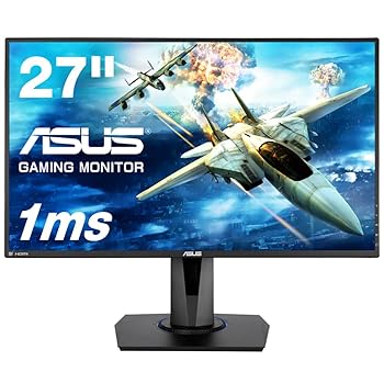 【中古】【39shop】ASUS★ゲーミングモニター 27インチ VG275QフルHD/応答速度1ms/HDMI 2ポート/DP/D-sub/フリッカーフリー/ブルーライト軽減/スピーカー付/VESA対応(非常に良い)|アトリエ絵利奈