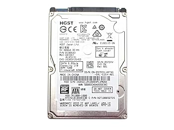 【中古】HGST 1TB HDD 7.2K RPM 2.5インチ 6Gb/s SATA ハードディスクドライブ モデル:HTS721010A9E630 DP/N:97DYV