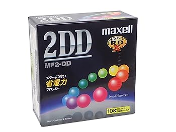 【中古】maxell マクセル 3.5インチ 2DD 1.0MB フロッピーディスク SUPER RD X MF2-DD.A10P 10枚コンパクト保存ケース入り