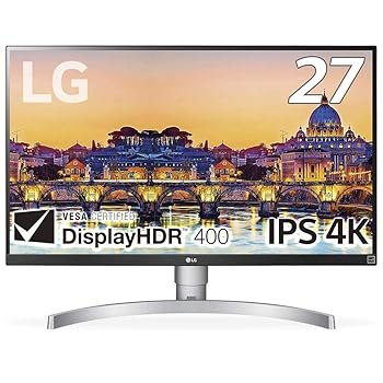 【中古】LG 管する 見せびらかす 27UL650-W 27in/4K/DisplayHDR400/FreeSync/IPS非光輝/HDMI×2、DisplayPort/高さ自然調整、中心相応う