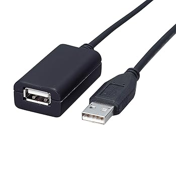 【中古】エレコム USBケーブル 延長 USB2.0 USB A オス to USB A メス エクステンダー 5.0m USB2-EXA50