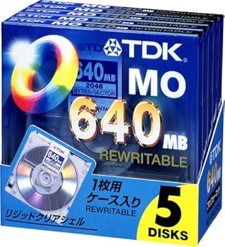 【中古】TDK 3.5MO 640MB アン初期化5枚容器に並べる MO-R640X5A