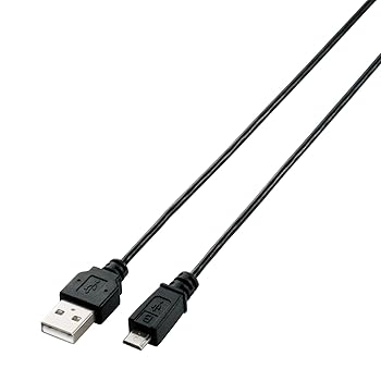 【中古】エレコム USBケーブル microB USB2.0 USB A オス to microB オス PlayStation4対応 スリム 2m ブラック U2C-AMBX20BK