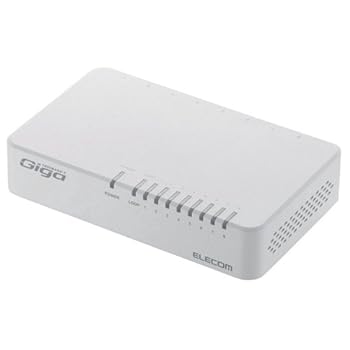 【中古】エレコム スイッチングハブ ギガビット 8ポート マグネット AC電源 EHC-G08PA-JW-K