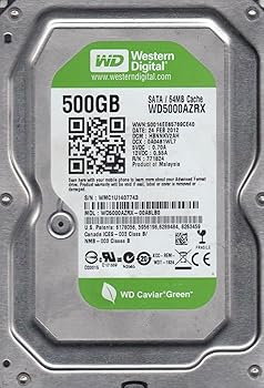 【中古】【39shop】wd5000azrx-00★a8lb0、DCM hbnnkv2ah、Westernデジタル500 GB SATA 3.5ハードドライブ(非常に良い)|アトリエ絵利奈
