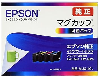 【中古】エプソン 純正 インクカートリッジ マグカップ MUG-4CL 4色パック