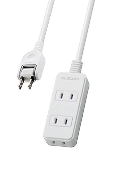 【中古】エレコム 電源タップ 雷ガード スウィングプラグ ほこりシャッター付 3個口 3m ホワイト T-KST02-22330WH