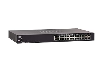 【中古】CISCO SG250X-24 スマートスイッチ 24ギガビットイーサネットGbE + 4 10ギガビットイーサネットSFP+ 制限された生涯保護SG250X-24-K9-NA