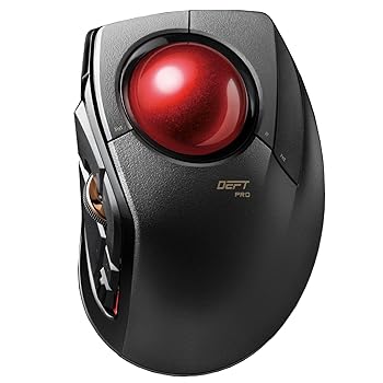 【中古】【39shop】エレコム★マウス 有線/ワイヤレス/Bluetooth トラックボール人差指 中型ボール 8ボタン チルト機能 ブラック M-DPT1MRXBK(非常に良い)｜アトリエ絵利奈