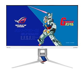 【中古】【39shop】ASUSTek★HDRゲーミングモニター ROG Strix XG279Q-G GUNDAM EDITION 27インチ/WQHD/IPS/170Hz/1ms/PS5対応/G-SYNC Compatible/DisplayHDR400(非常に良い)｜アトリエ絵利奈