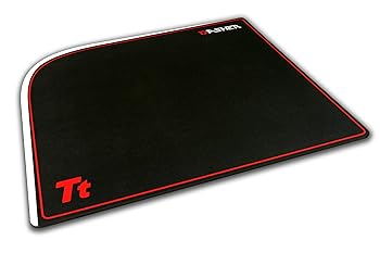 【中古】Thermaltake Tt Esports Dasher 15.75in x 12.6in 半粗大風合い織り境界線の外側 ゲーミングマウスパッド EMP0001SLS