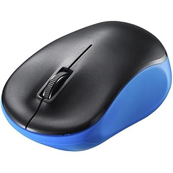 【中古】バッファローサプライ 無線2.4GHz IR LED光学式マウス 3ボタン/電池長持ち ブルー BSMRW100BL