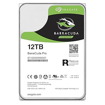【中古】【39shop】Seagate★12TB BarraCuda Pro 7200RPM SATA 6GB/s 256MB Cache 3.5-Inch Internal Hard Drive ST12000DM0007(非常に良い)|アトリエ絵利奈