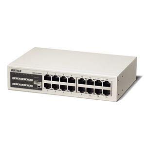 【中古】【39shop】バッファロー★10/100M対応スイッチングハブ 金属筐体 電源内蔵 16ポート LSW3-TX-16NSR 1セット3台(非常に良い)｜アトリエ絵利奈