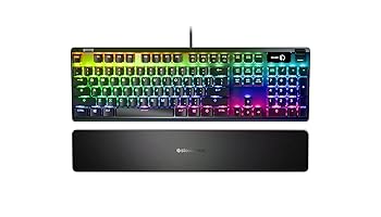 【中古】【39shop】SteelSeries★ゲーミングキーボード 赤軸 有線 英語配列 有機ELディスプレイ搭載 Apex 7 US Red Switch 64636 フルサイズ(非常に良い)｜アトリエ絵利奈